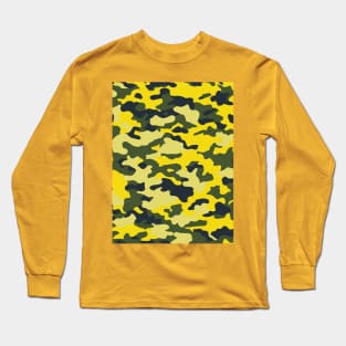 YELLOW CAMO DESIGN, PASTEL COLOR Long Sleeve T-Shirt